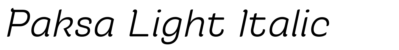 Paksa Light Italic